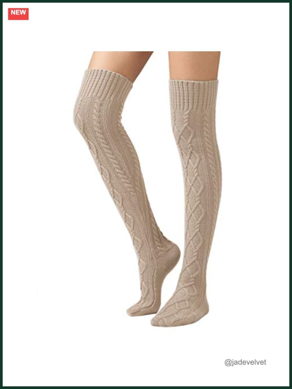 Cable Knit Thigh High Boot Socks Extra Long Winter Leg Warmers